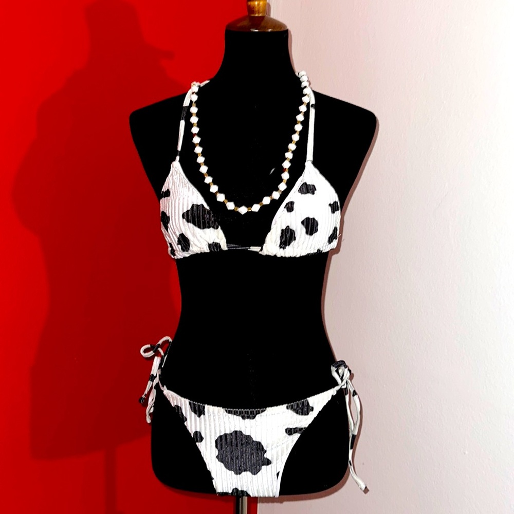 SHEIN cow print bikini